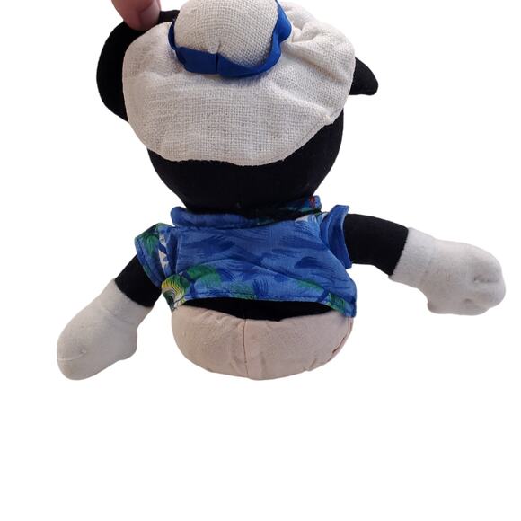 Disney Store Mickey Mouse Tourist Mouse Bean Bag Plush 8" Rare Retired - Picture 5 of 11